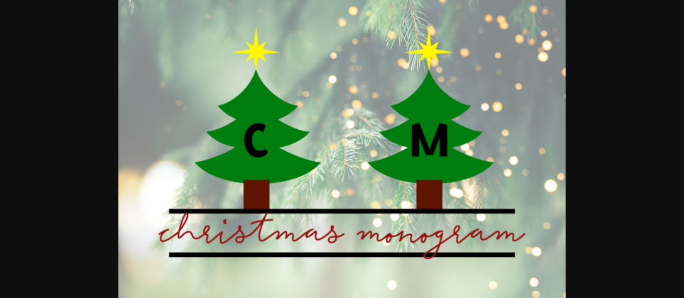 Christmas Monogram Font Poster 3