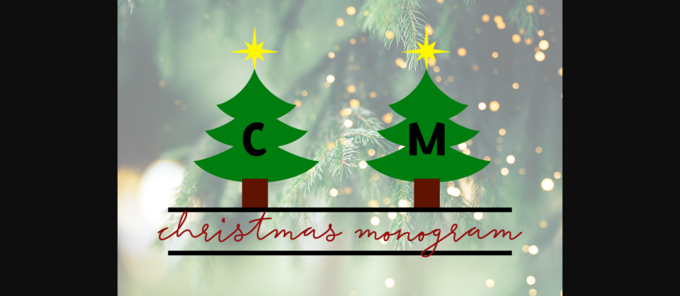 Christmas Monogram Font Poster 1