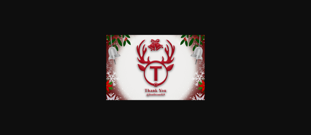 Christmas Reindeer Font Poster 8
