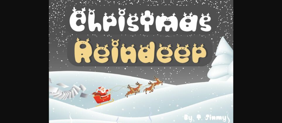 Christmas Reindeer Font Poster 3