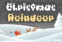 Christmas Reindeer Font Poster 1