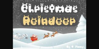 Christmas Reindeer Font Poster 1