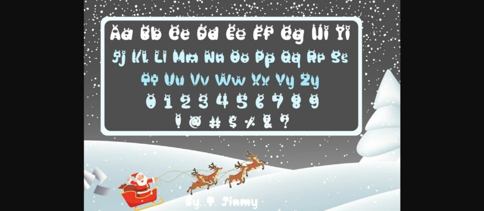 Christmas Reindeer Font Poster 4