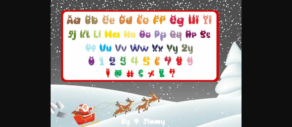 Christmas Reindeer Font Poster 5