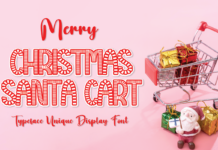 Christmas Santa Cart Font Poster 1