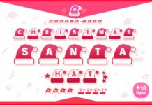 Christmas Santa Hat Font Poster 1