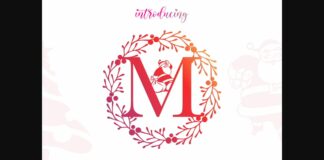 Christmas Santa Monogram Font Poster 1