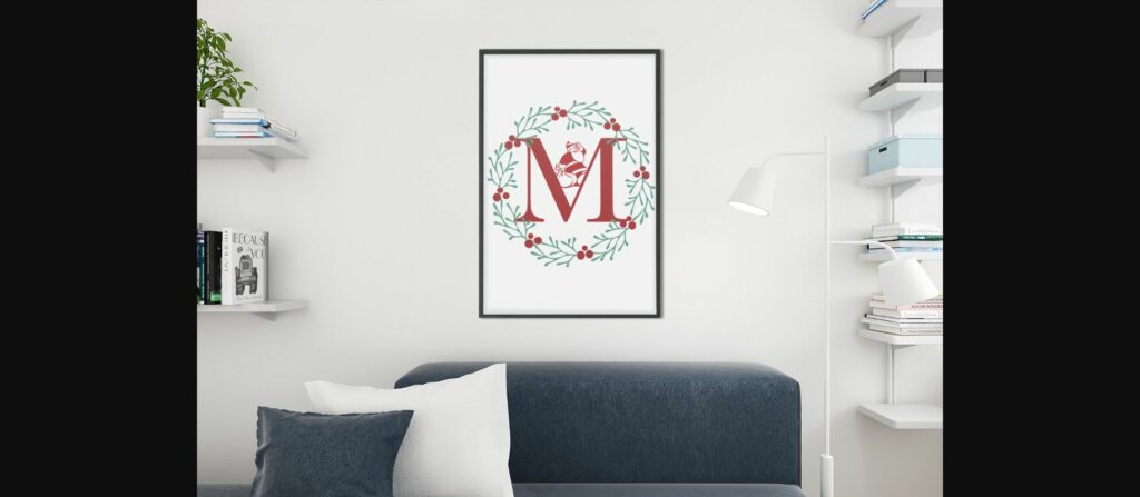 Christmas Santa Monogram Font Poster 6