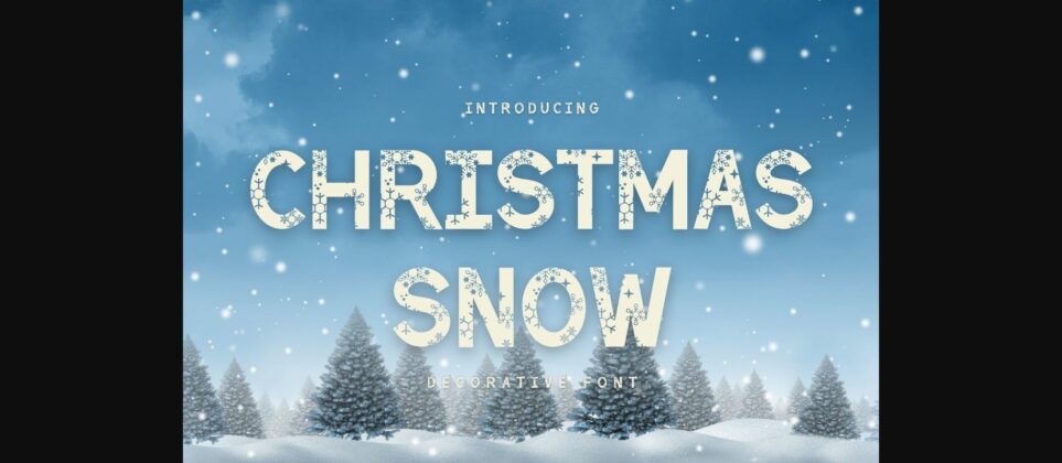 Christmas Snow Font Poster 3