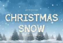 Christmas Snow Font Poster 1