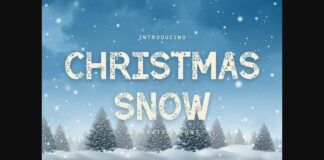 Christmas Snow Font Poster 1
