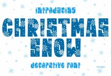 Christmas Snow Font Poster 1