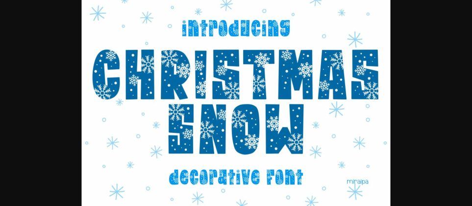 Christmas Snow Font Poster 1