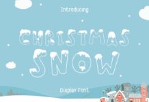 Christmas Snow Font Poster 1