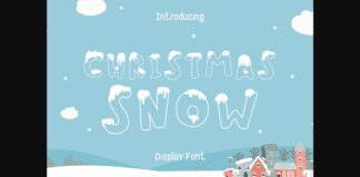 Christmas Snow Font Poster 1