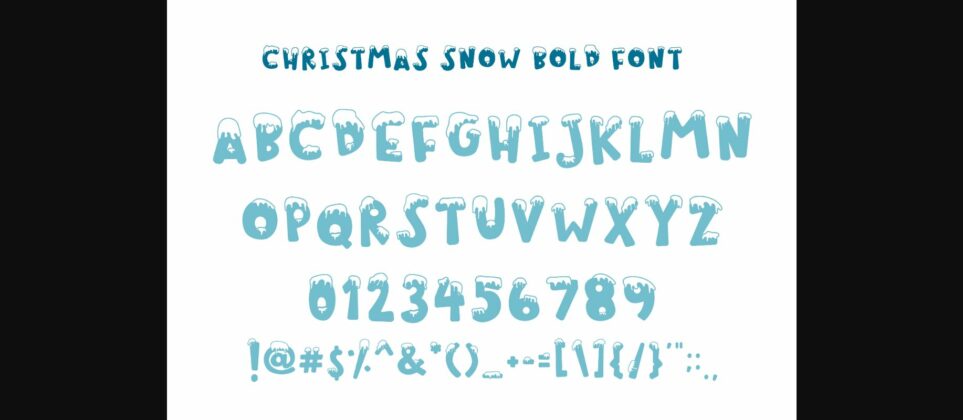 Christmas Snow Font Poster 7