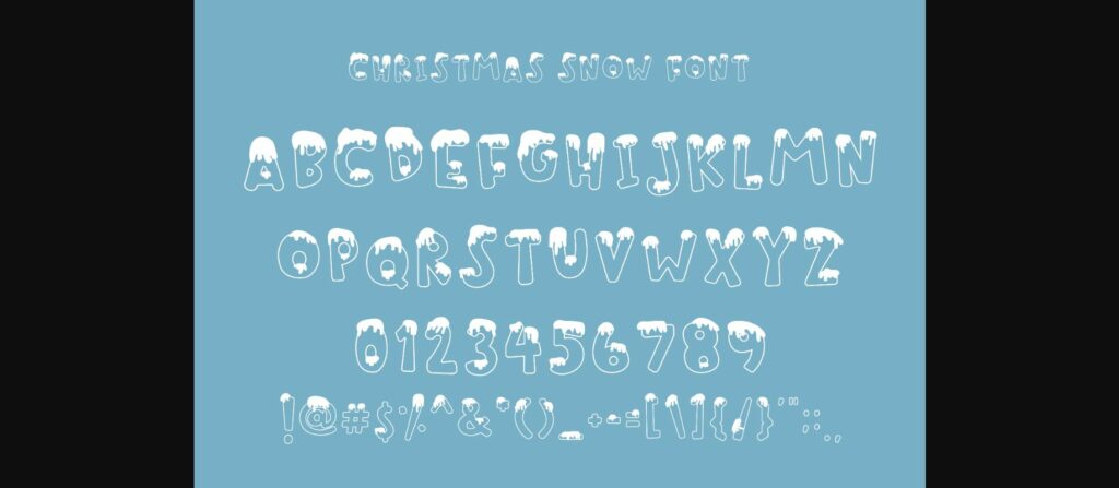 Christmas Snow Font Poster 8