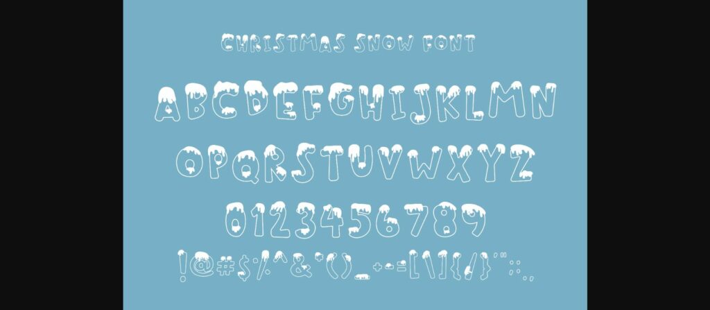 Christmas Snow Font Poster 8