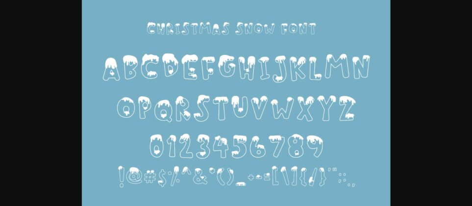 Christmas Snow Font Poster 8