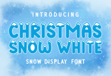 Christmas Snow White Font Poster 1