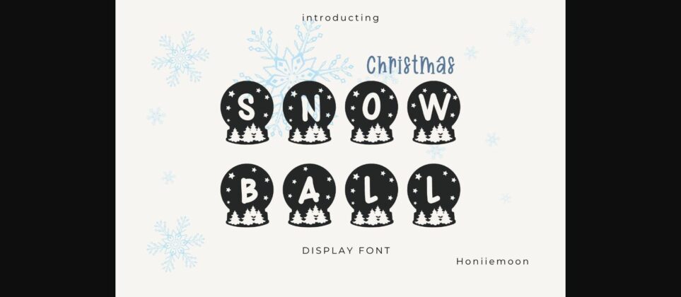 Christmas Snowball Font Poster 3