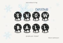 Christmas Snowball Font Poster 1