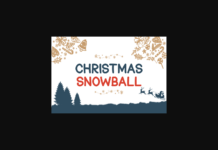 Christmas Snowball Font Poster 1