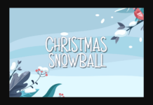 Christmas Snowball Font Poster 1