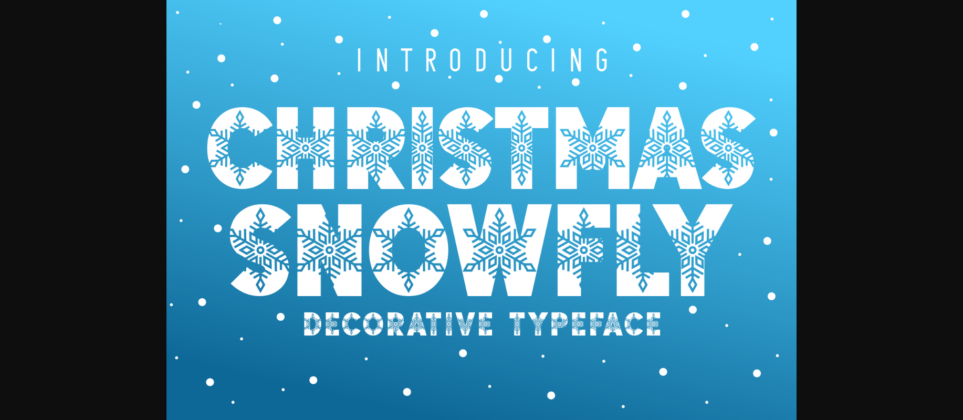Christmas Snowfly Font Poster 3