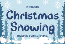 Christmas Snowing Font Poster 1