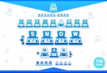 Christmas Snowman Font Poster 1