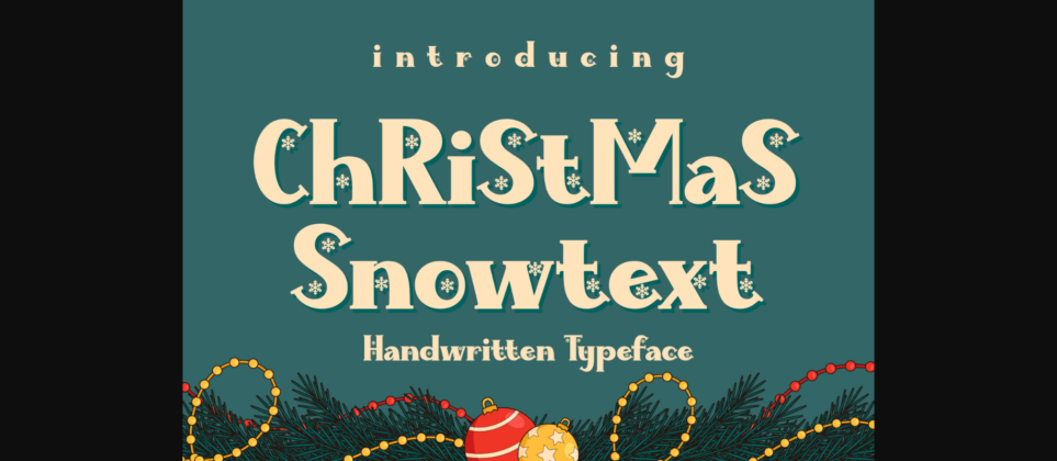 Christmas Snowtext Font Poster 3