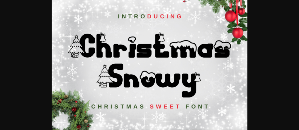 Christmas Snowy Font Poster 3