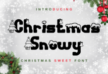 Christmas Snowy Font Poster 1