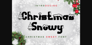 Christmas Snowy Font Poster 1