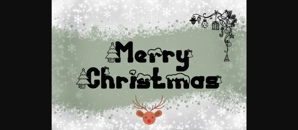 Christmas Snowy Font Poster 4