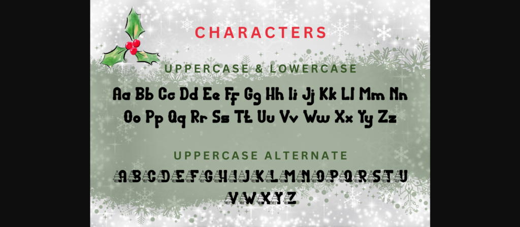 Christmas Snowy Font Poster 6