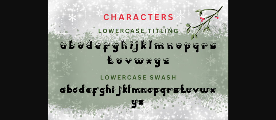 Christmas Snowy Font Poster 7
