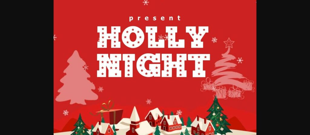 Christmas Star Font Poster 4
