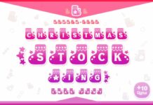 Christmas Stocking Font Poster 1