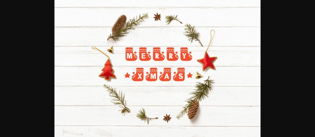 Christmas Stocking Font Poster 9