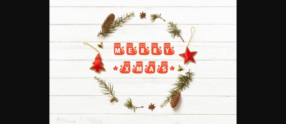 Christmas Stocking Font Poster 9