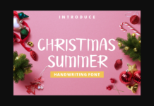 Christmas Summer Font Poster 1