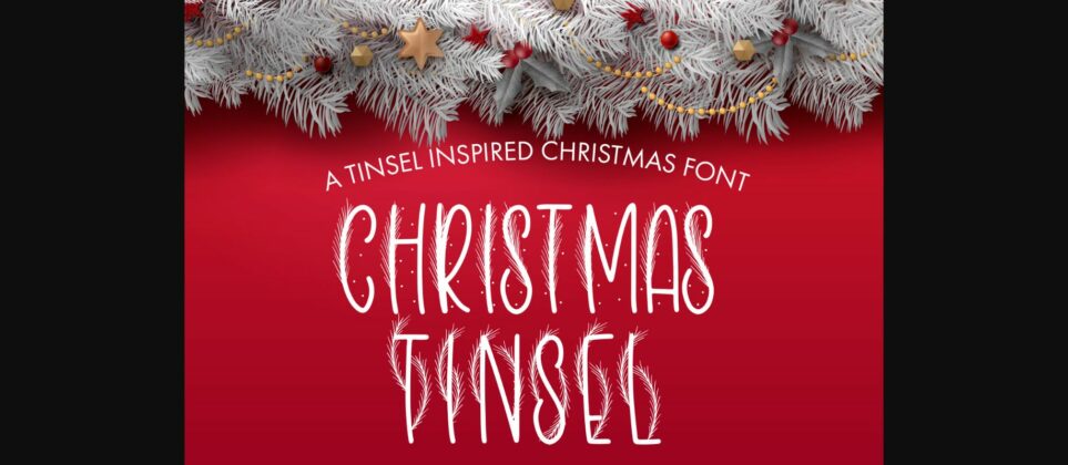 Christmas Tinsel Font Poster 3