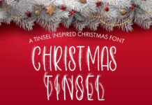 Christmas Tinsel Font Poster 1