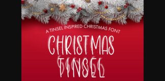 Christmas Tinsel Font Poster 1