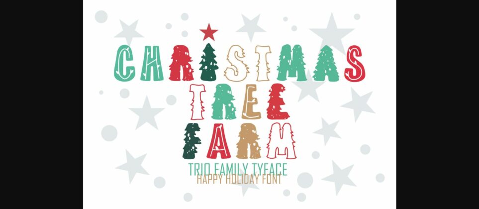Christmas Tree Farm Trio Font Poster 3