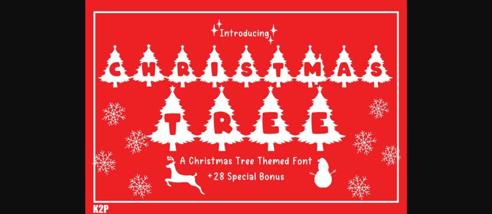 Christmas Tree Font Poster 3