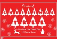 Christmas Tree Font Poster 1