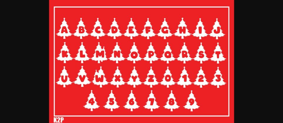 Christmas Tree Font Poster 2